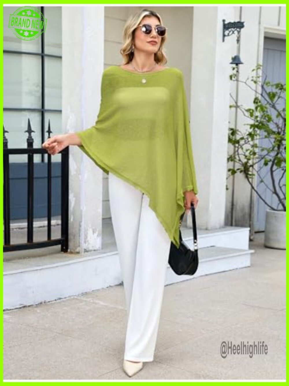 Sheer Crochet Poncho Swimsuit Cover Up Off Shoulder Top Beach Vacation Outfit - Picture 4 of 7